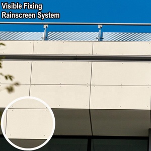 Revêtement mural <span class=keywords><strong>extérieur</strong></span> pour façade de bâtiment scolaire avec conception d'ancrage apparent, <span class=keywords><strong>mur</strong></span>-rideau - Product Image 1