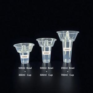 Tek kullanımlık aperatif içecek pipetli bardak özel kızarmış tavuk aperatif kasesi Hotpot fincan toptan gıda paket suyu bardak kapaklı - Product Image 4