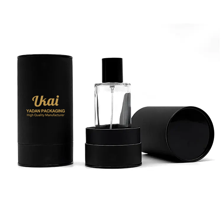 Custom Logo Round Matte Black Kraft