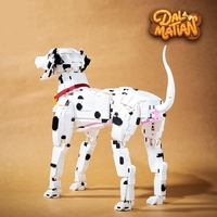 Ensemble de blocs de construction chien Dalmatien Serfiman 1869 pièces, 3-en-1, à assembler soi-même, décoration de bureau, jouets, cadeau d'anniversaire
