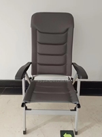7 Positions Compact Confortable En Aluminium Pliant Camping Rembourré Haut Dossier Chaise Longue Chaise Inclinable Chaise