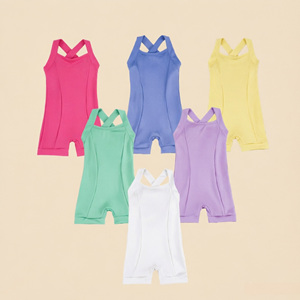 Ropa de Secado Rápido para Niñas, Mono Deportivo Ecológico con Rayas para Verano, Ropa Casual para Niños - Product Image 2