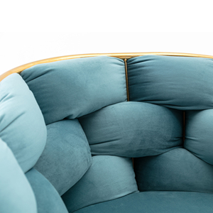 Sillón de terciopelo moderno y lujoso para sala de estar, mueble para el hogar, color azul - Product Image 6