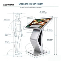 Terminal de consultation en libre-service ergonomique horizontal personnalisé OEM ODM de 19 à 65 pouces avec écran en verre trempé 4K pour les administrations et les banques
