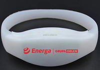 Bracelets LED DMX pour concerts et événements, personnalisés pour Xylobands avec application NFC, bracelets lumineux en plastique noir, logiciel événementiel