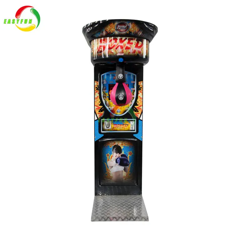 EASYFUN – Machine de jeu de boxe pour adultes, jeux de Sport d'intérieur à pièces, Ultimate Big Punch, Machine d'échange d'arcade