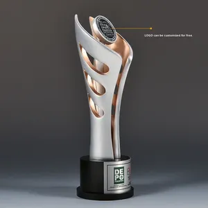 <span class=keywords><strong>Trophée</strong></span> en métal pur en résine Or Argent Bronze Personnalisé Champion Entreprise Créative Employé Exceptionnel Récompense Réunion Annuelle Médaille - Product Image 1