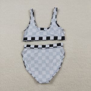 Conjunto de Bikini de 2 Piezas para Mujer, Diseño de Camuflaje a Cuadros, Secado Rápido, Spandex/Poliéster, Venta al Por Mayor - Product Image 4