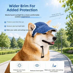 Designer cotton-polyester baseball cap, suitable for dogs and <b>cats</b> - summer sun protection pet clothing - Product Image 5