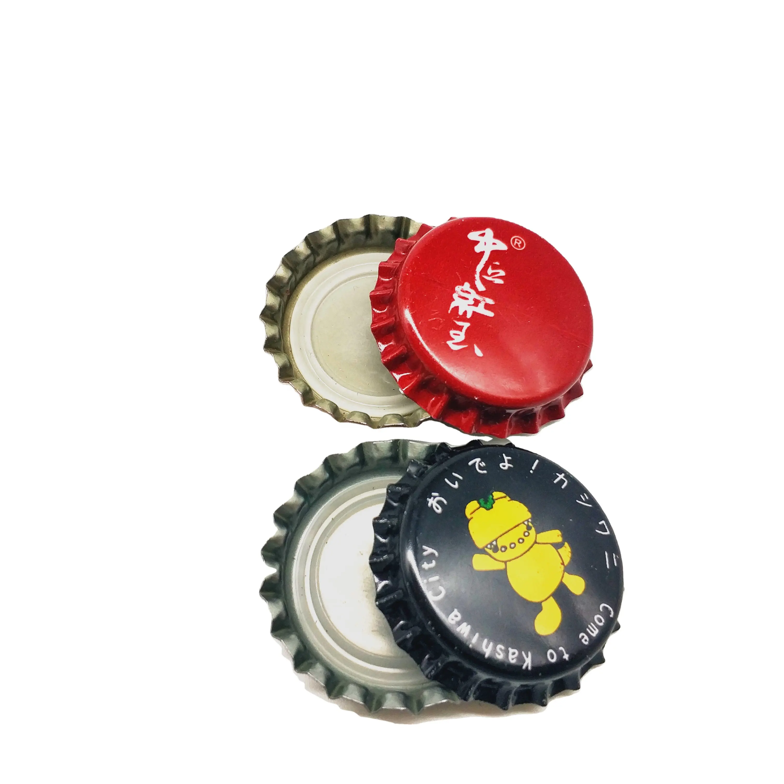Gedruckt Logo bier flasche crown caps flasche caps mit envloment schutz PE liner für bier getränke soda wasser