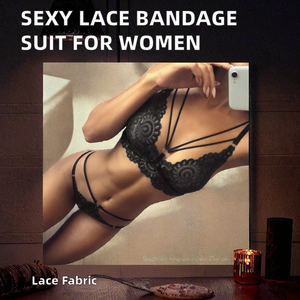 Traje de Mujer Sexy y Transparente, Estilo Moderno, Económico, con Encaje de Pestañas, Control de Luz, Ecológico, Tejido Sin Costuras de Poliéster - Product Image 2
