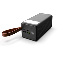 Batterie externe portable haute capacité 50000 mAh, charge rapide 22,5 W, lampe torche, support de poignée, station d'alimentation, batterie Li-polymère