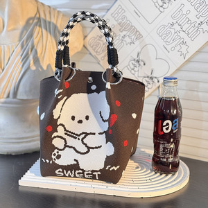 Sac fourre-tout décontracté ouvert pour femme, en tricot épais tressé au crochet, style tendance, idéal pour Noël, les fêtes et le quotidien, avec portefeuille intégré - Product Image 6