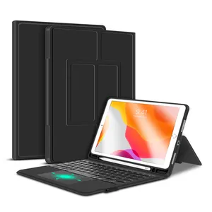 For iPad 7th - 8th - 9th 10.2" Generation Case With Trackpad Smart Combo Touch Pad Keyboard and Pencil Holder