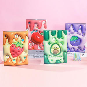 Carnet A5 imprimé en 3D avec couverture en plastique EVA, à feuilles mobiles et reliure cousue, motif Légumes et Fruits, pour l'école et le bureau - Product Image 1