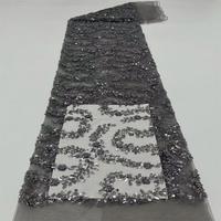 Tissu en dentelle tricotée pleine largeur à motif de vigne entrelacée et orné de paillettes, 100 % polyester, pour robes d'enfants et robes de mariée