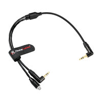 Câbles Alvin's AUX Tentacle Sync 3,5 mm TRS Microphone Y-Cable pour entrée audio de caméra 30 cm/12 pouces