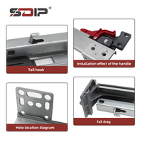 American Type 2 Fold Damper Soft Close Undermount Glissière de tiroir dissimulée Rails télescopiques cachés pour l'appartement Panier