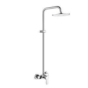 Ensemble de douche pour salle de bain en acier inoxydable, mitigeur à double poignée apparente, robinet d'eau chaude et froide - Product Image 1
