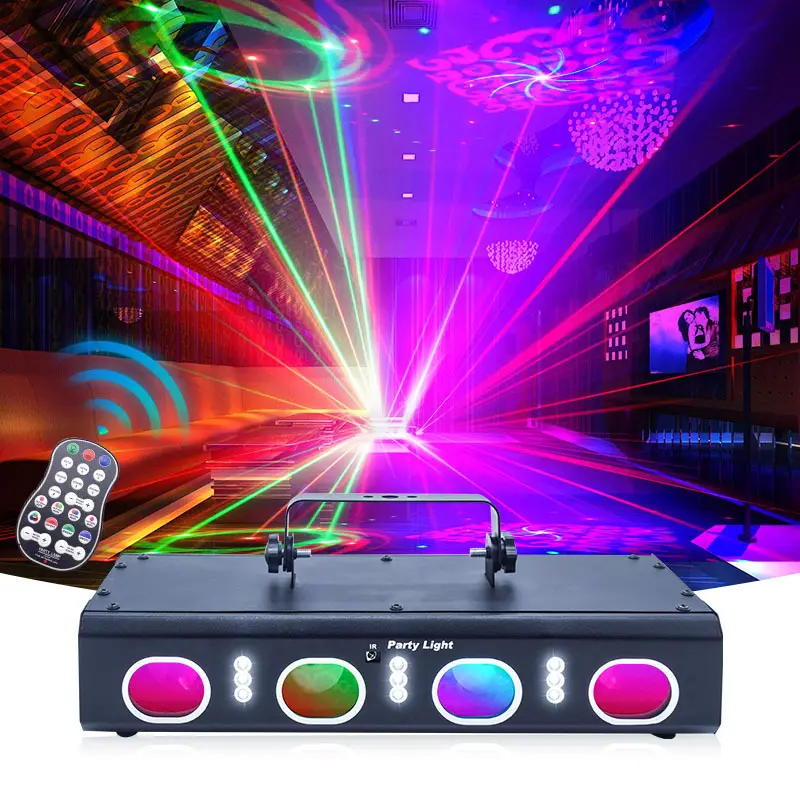 Groothandel Full Color Stage Geluidscontrole Laser Voor Nachtclub Dj Disco Sfeer 3d Animatie Laserprojectie