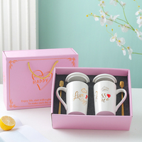 Ensemble de tasse fantaisie légère, emballage boîte-cadeau tasses à café en céramique emballage boîte-cadeau pour Festival