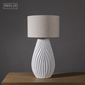Merlin moderno Living Water Drop Ripple lampada da tavolo <span class=keywords><strong>bianco</strong></span> <span class=keywords><strong>noce</strong></span> ceramica decorazione per la decorazione della casa luce accattivante - Product Image 5