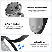7-en-1 casque de réalité virtuelle ensemble d'étuis de protection en Silicone accessoires de jeu de Communication sans fil 5 masques jetables pour les yeux