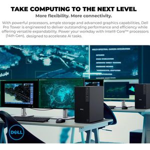 คอมพิวเตอร์ตั้งโต๊ะ Dell Pro Tower Intel Core i3 รุ่นที่ 14 แรม 16GB SSD 512GB Windows 11 Pro สำหรับธุรกิจและสำนักงาน - Product Image 6