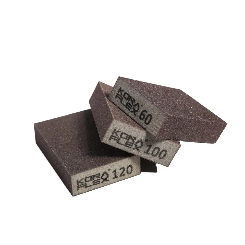 Konaflex-Lado Revestido 100x70x25 4 milímetros Alumina Wet & Dry Bloco de Lixamento Da Esponja