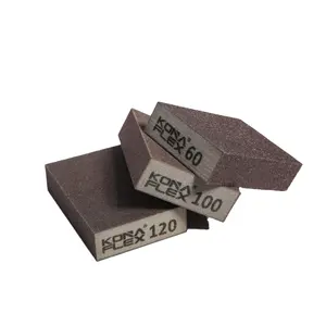 Konaflex- 4 Sisi Dilapisi 100X70X25Mm Alumina Wet & Dry Sanding Sponge Blok