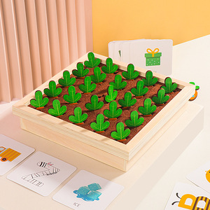 Gioco da Tavolo Educativo in Legno per Bambini, Divertente Gioco di Memoria con Ravanelli, Gioco di Parole per l'Apprendimento Sensoriale Precoce - Product Image 3