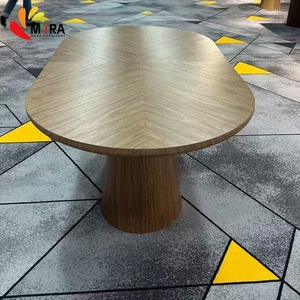 Tables à manger en bois multifonctionnelles modernes, <span class=keywords><strong>table</strong></span> à manger ovale extensible en MDF, <span class=keywords><strong>table</strong></span> à manger extensible pour la maison, l'hôtel, le restaurant - Product Image 1