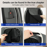 D13 2026 Coussin de massage portable pour siège de voiture, massage Shiatsu, compression d'air, 3 niveaux d'intensité, chauffage, vibration pour les douleurs dorsales