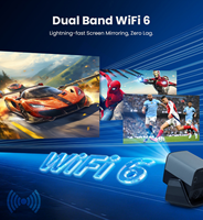 Projecteur intelligent JLF X5AR 1080P avec Android 14, faible latence, BT5.4, portable pour la maison et le gaming