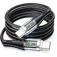 Câble de charge rapide USB Type-C 60W, gaine en nylon, conducteur en cuivre pur, connecteurs en alliage de zinc tressés pour téléphones, tablettes, ordinateurs portables