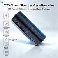 Q70V 2026 Nouvelle Tendance Enregistreur Vocal 350H avec Dos Magnétique et Trou pour Lanière |   3000mAh, Type-C pour Q4 Business & Security