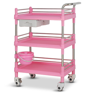 Kang Key Steel Plastic Therapy Cart 54x37x90cm 2-3 Layers ABS Panel For Hospital Clinic Beauty Salon - Product Image 2