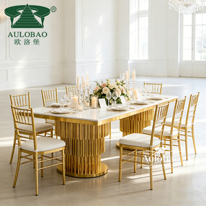 Juego de Mesa de Comedor de Diseño Moderno con Estructura de Acero Inoxidable y Tablero de MDF para Sala de Estar - Product Image 4