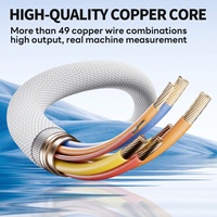 Cable Trenzado de Nailon Tipo-C a Tipo-C ESEEKGO G-113C de 4 Pies/1.2 Metros, Carga Rápida de 100W para Computadoras Portátiles, Teléfonos Móviles y Transferencia de Datos