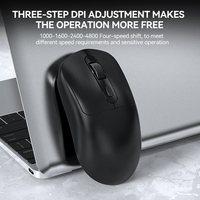 Souris sans fil T-WOLF X8 double mode BT, souris de jeu rechargeable, souris de bureau 4800 DPI, souris sans fil avec autocollant antidérapant pour ordinateur portable