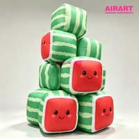 Cube gonflable mignon en forme de pastèque pour la décoration estivale des centres commerciaux, ballon pastèque DIY pour accessoires de scène