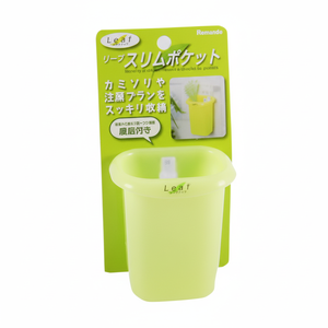 Inomata Slim Pocket con Design a ventosa foglia di borsa verde - Product Image 1