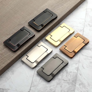 Concealed Flush Mount Zinc Alloy Flip <strong>Ring</strong> Drawer <strong>Pulls</strong> <strong>Handles</strong> for Wardrobe Kitchen Bathroom-Modern Design Eco-Friendly - Product Image 3