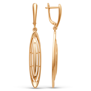 El mejor conjunto de nuevos pendientes largos modernos y elegantes de 14K, pendientes de estilo moderno de oro blanco amarillo Rosa sólido del fabricante - Product Image 1