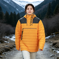 Veste d'escalade imperméable et respirante pour homme, avec fermeture éclair, motif uni, à capuche, pour l'alpinisme en haute altitude, OEM