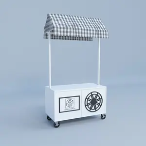 Chariot à barbe à papa créatif chariot portable chariot mobile design stand de stand de nourriture sucrée au détail chariot de fleurs à vendre