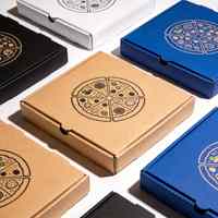 Boîte en carton ondulé personnalisée, imprimée, blanche, pour l'emballage de pizzas, boîtes à pizza avec logo