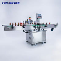 Machine d'étiquetage automatique pour petites bouteilles rondes en plastique et verre, pour boissons, eau et jus, avec impression