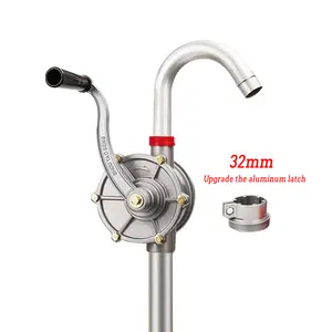 Aluminium Klink 32Mm Industriële Kwaliteit Hand Crank Oliepomp Brandstof Overdracht Roterende Handpomp Voor Diesel/Kerosine/Smeermiddel/Machine Olie