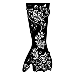 Plantilla de Tatuaje Temporal de Henna para Dedos, Personalizada OEM, Material de PVC, Impermeable, Profesional, No Tóxica - Product Image 1